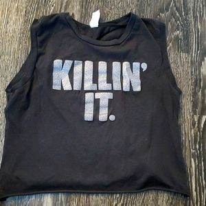 Workout Black Crop Top Combo!